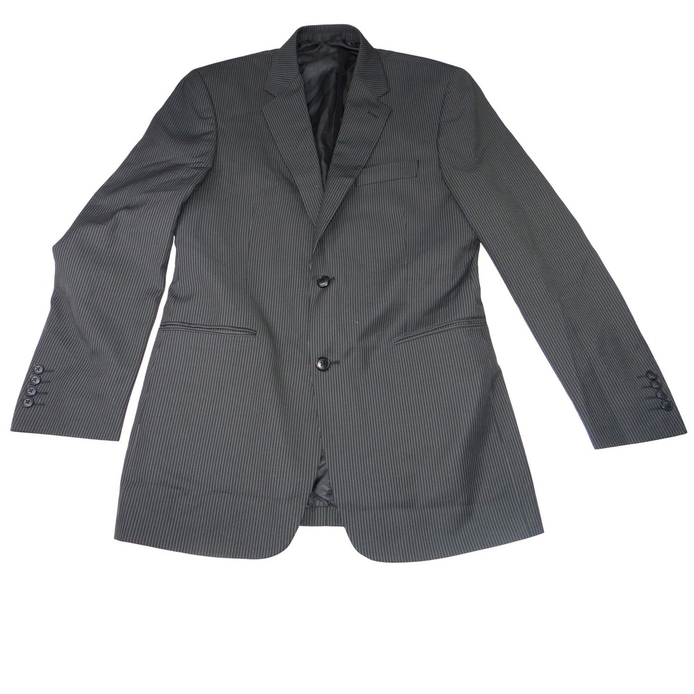 Insignia Collezione Men High Twist Microtech Super‎ Deluxe Pinstripe Blazer Sz L